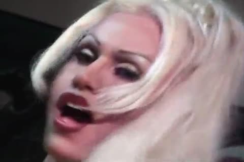 large sperm shot Load For This nasty blond Transexual With sleazy Round tits