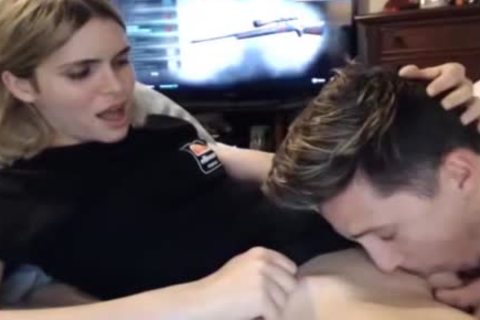 lusty blond shemale acquires oral stimulation-service Online