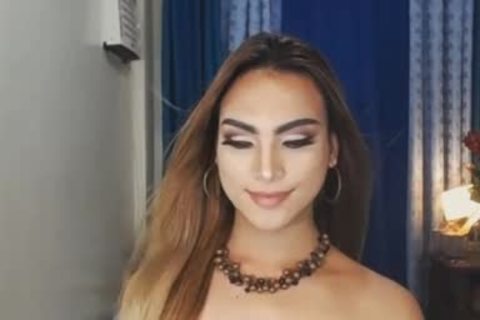 asian sheboy Jerking Her shlong In Room Solo Masturbation