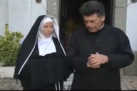 Two Nuns Are Comforting A Sister, But that babe do not Know They're Two excited sheladys!