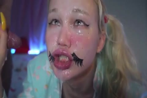 Sissy Blondelashes Facefucked
