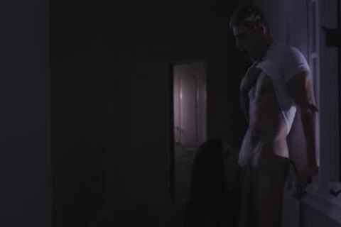 busty Ts Melanie Brooks sucks A guy cock Expertly