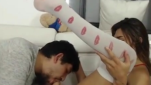 skinny latina ladyman And Her Boyfriend Mutual suck Then poke On webcam