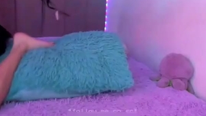 Lewd Lingerie Tgirl Masturbates on Cam